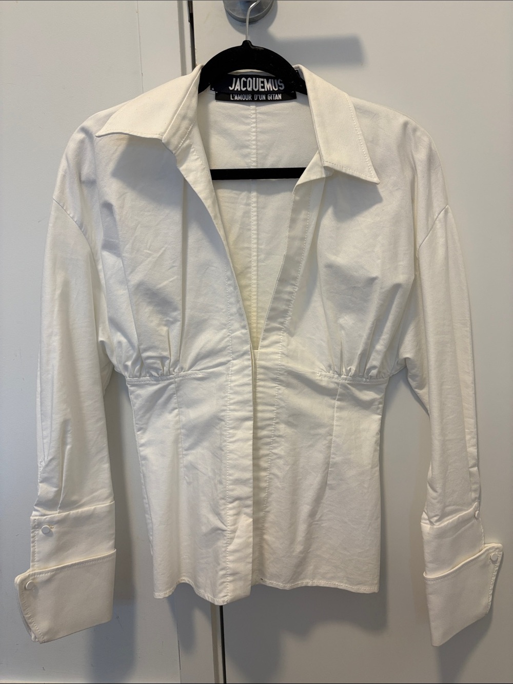 Jacquemus Button-Down Tailored Peplum Shirt
